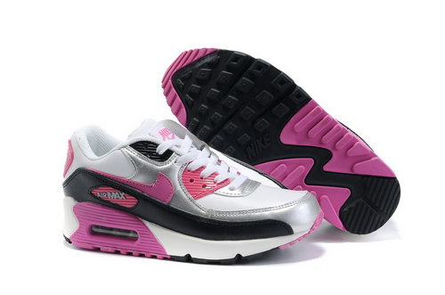 Nike Air Max 90 Womenss Shoes Wholesale Slivery Pink Black White Coupon Code